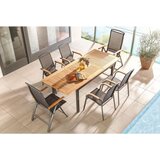 Ambia Garden VRTNA MIZA les, kovina antracit, naravne barve | Shoptok.si