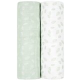 Kikka Boo Pelene od muslina set 2 pcs 80x80 Leaves Mint | ePonuda.com