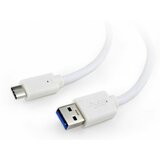 Gembird CCP-USB3-AMCM-6-W usb 3.0 am to type-c cable (am/cm), 1.8 m, white kabal Cene
