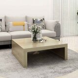 Furnova Klubska mizica sonoma hrast 100x100x35 cm inženirski les, (21915581) Cene