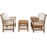 Maison Chic Seti vrtnega pohištva - Vrtna garnitura - Vrtni pohištvo set 4-delna z blazinami trden akacijev les, (21815267) | Shoptok.si