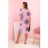 Kesi Włoski Women's cotton dress with oriental pattern light pink | Shoptok.si