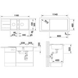 Blanco 513071 Metra 8 S dvojno pomivalno korito iz umetnega kamna | Shoptok.si