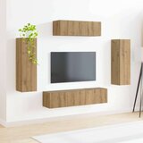 3 TV omarica 5 pcs Umetni hrast - - Rjava - 65.4 - 31 x 29,5 x 100 cm - 2025-vidaXL-Uvoz_2 | Shoptok.si