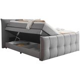 MID.YOU POSTELJA BOXSPRING 160 cm x 200 cm , tekstil, leseni material temno siva | Shoptok.si