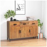  Komoda rjava 110x35x70 cm trdna reciklirana borovina | Shoptok.si
