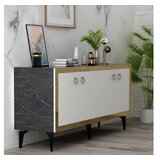 Hanah home komoda poli black marble white gold | ePonuda.com
