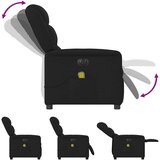 vidaXL Električni masažni naslonjač od tkanine crni | shoptok.hr