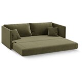 Cosmopolitan Design Zelena žametna raztegljiva sedežna garnitura 209 cm Shannon – | Shoptok.si