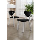 Hanah home set stolica (4 komada) arfe black white Cene