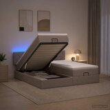  Krevet od pjene s madracem i LED-om Sivosmeđa 160 x 200 cm | shoptok.hr