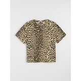 Sinsay Pamučna majica s leopard uzorkom | shoptok.hr