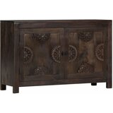 vidaXL komoda izrezljana 110x35x70 cm trden mangov les Cene