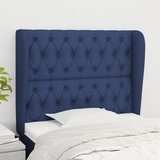 vidaXL Uzglavlje s ušima plavi 103x23x118/128 cm od tkanine | shoptok.hr