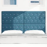  LED vzglavje z LED lučmi Diamantni Temno modra 80 cm Žamet, (5000044036) | Shoptok.si