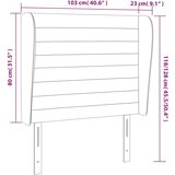  Uzglavlje s ušima svjetlosivo 103x23x118/128 cm od tkanine | shoptok.hr