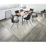 Hom`in stol, kovina, usnje siva, črna | Shoptok.si