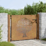  Vrtna vrata 100x100 cm Corten čelik Dizajn stabla | shoptok.hr