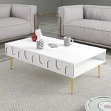 Hanah home Lyon 33 - White, Gold WhiteGold Coffee Table | ePonuda.com