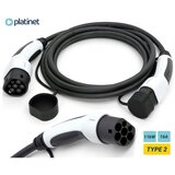 Platinet polnilni kabel za električna vozila, PEVC11KW5B, Type 2, 11kW, 5m, črno bela | Shoptok.si