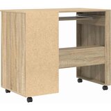  Stol s kotačićima s ladicama Sonoma hrast 91 x 50 x 77 cm | shoptok.hr