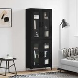  Visoka komoda crni 69 5x34x180 cm konstruirano drvo Cijene