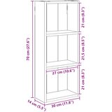  Kupaonski zidni ormarić s policom Betonsko Siva 30 x 14 x 70 cm | shoptok.hr