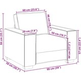 SOFA fotelja tamno siva 100x78x84 cm baršun | shoptok.hr