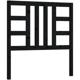  Uzglavlje za krevet crno 106 x 4 x 100 cm od masivne borovine | shoptok.hr