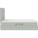  Krevet S LED lampica Svijetlo siva 140 x 200 cm Baršun | shoptok.hr