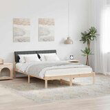  Okvir kreveta smeđe i tamnosivo 135 x 190 cm Masivna borovina Cijene