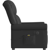  Električni masažni nagibni stol Shiny Black Faux Leather | Shoptok.si