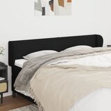vidaXL Uzglavlje s ušima crni 203x23x78/88 cm od tkanine | shoptok.hr