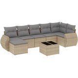  8-dijelni set vrtnih sofa od poliratana s jastucima bež | shoptok.hr