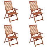 Maison Chic Zložljivi Vrtni Stoli - Stol za vrti 4 kosi trden akacijev les JS2890, (21875939) | Shoptok.si