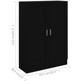 Ormarić za knjige crni 82,5 x 30,5 x 115 od konstruiranog drva | shoptok.hr