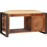 vidaXL klupa za pohranu višebojno 80x35x40 cm čvrsto drvo obnovljeno | shoptok.hr