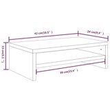 vidaXL Stalak za monitor boja sivog hrasta 42 x 24 x 13 cm drveni | shoptok.hr