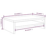 vidaXL stojalo za zaslon sivo sonoma 42x24x13 cm konstruiran les | Shoptok.si