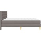  Okvir kreveta s madracem Sivo-smeđa 200 x 200 cm tkanina | shoptok.hr