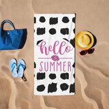 Lessentiel Maison Peškir za plažu Hello Summer, 75x150 cm, Crni | ePonuda.com