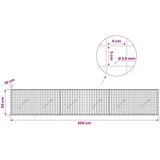  Gabion s žicom debljine 3,5 mm i mrežom 5x5 cm 300x10x50 cm | shoptok.hr