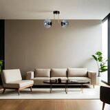 Opviq pablo 2 li siyah Füme Camlı avize blackfume chandelier Cene