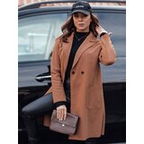 DStreet Płaszcz damski oversize LINNORE gładki długi kamelowy | shoptok.hr