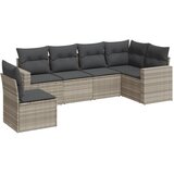  6-dijelni set vrtnih sofa od poliratana s jastucima svjetlosivi | shoptok.hr