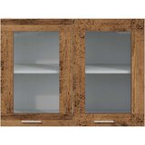 Viseći stakleni ormarić "Lyon" Staro drvo 80x31x60 cm Konstruirano drvo | Eponuda.com