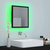 vidaXL lED kupaonsko ogledalo crno 40 x 8,5 x 37 cm konstruirano drvo | shoptok.hr