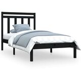  Za krevet od masivnog drva crni 100 x 200 cm | shoptok.hr