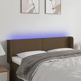 vidaXL LED uzglavlje tamnosmeđe 147x16x78/88 cm od tkanine | shoptok.hr