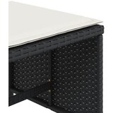  Vrtni stolci s jastucima 4 kom crni 40x40x35 cm od poliratana | shoptok.hr
